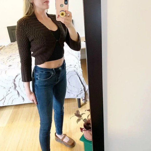 Vintage Y2K Abercrombie & Fitch Cropped Shrug Sweater - Picture 3 of 9